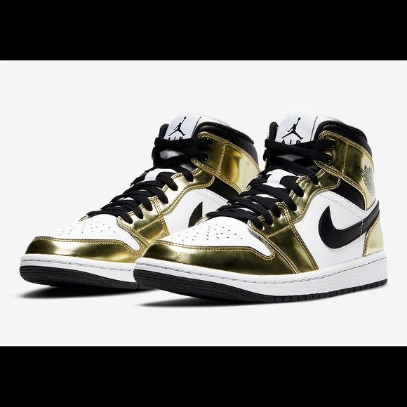 Nike Air Jordan 1 MID SE metallic gold - Picture 3 of 4